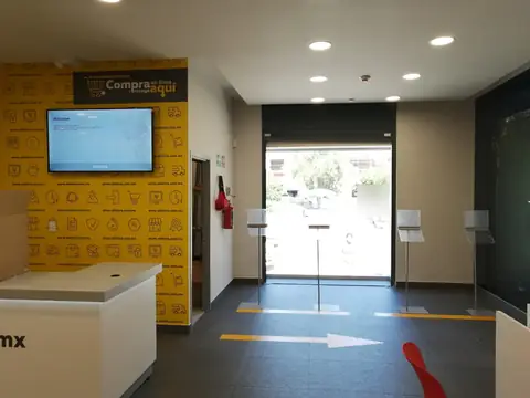 Acceso «Compra aquí» con pantalla y mostrador
